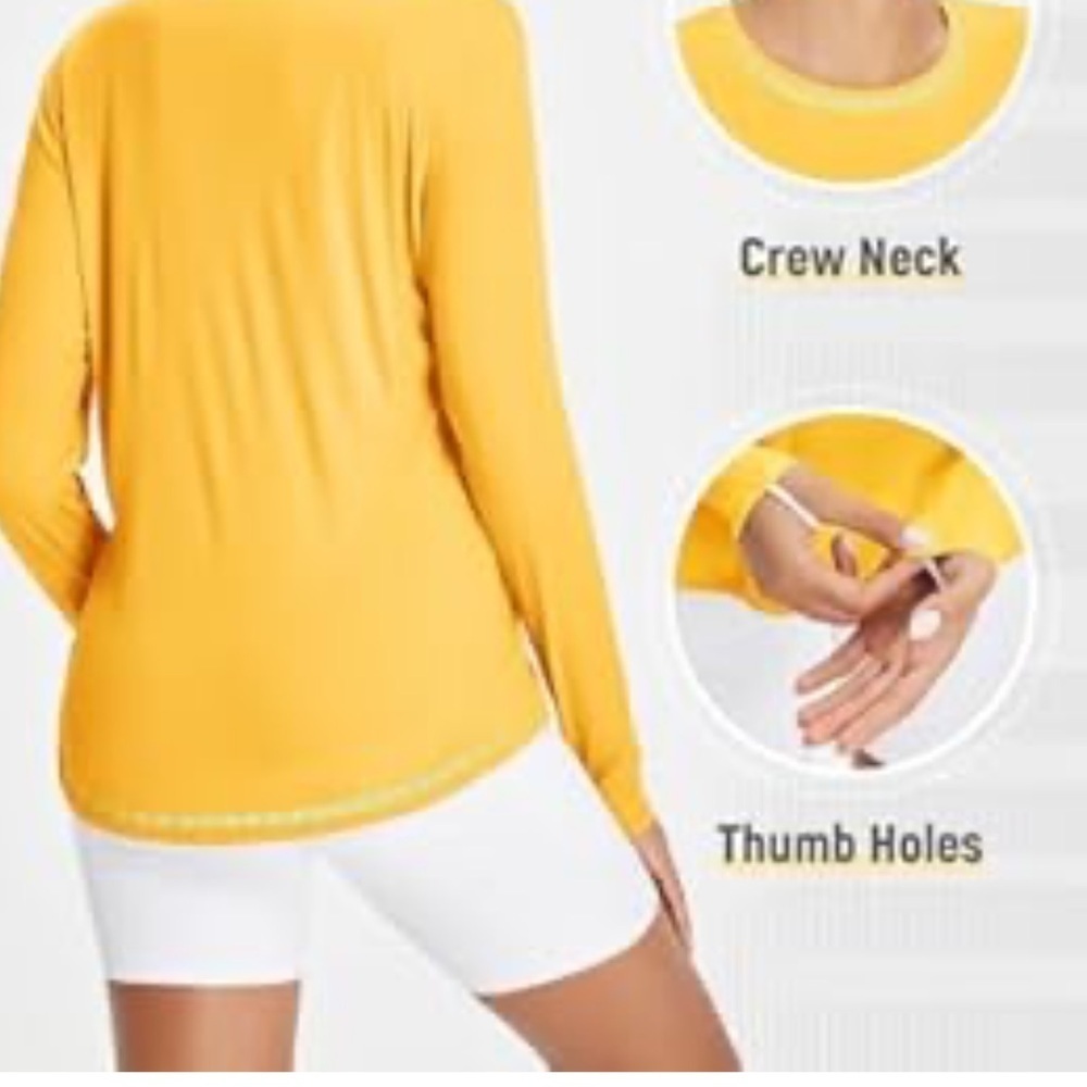 BALEAF Women's Long Sleeve UV Shirts Gym Running Hiking Quick Dry Lightweight - Picture 2 of 7